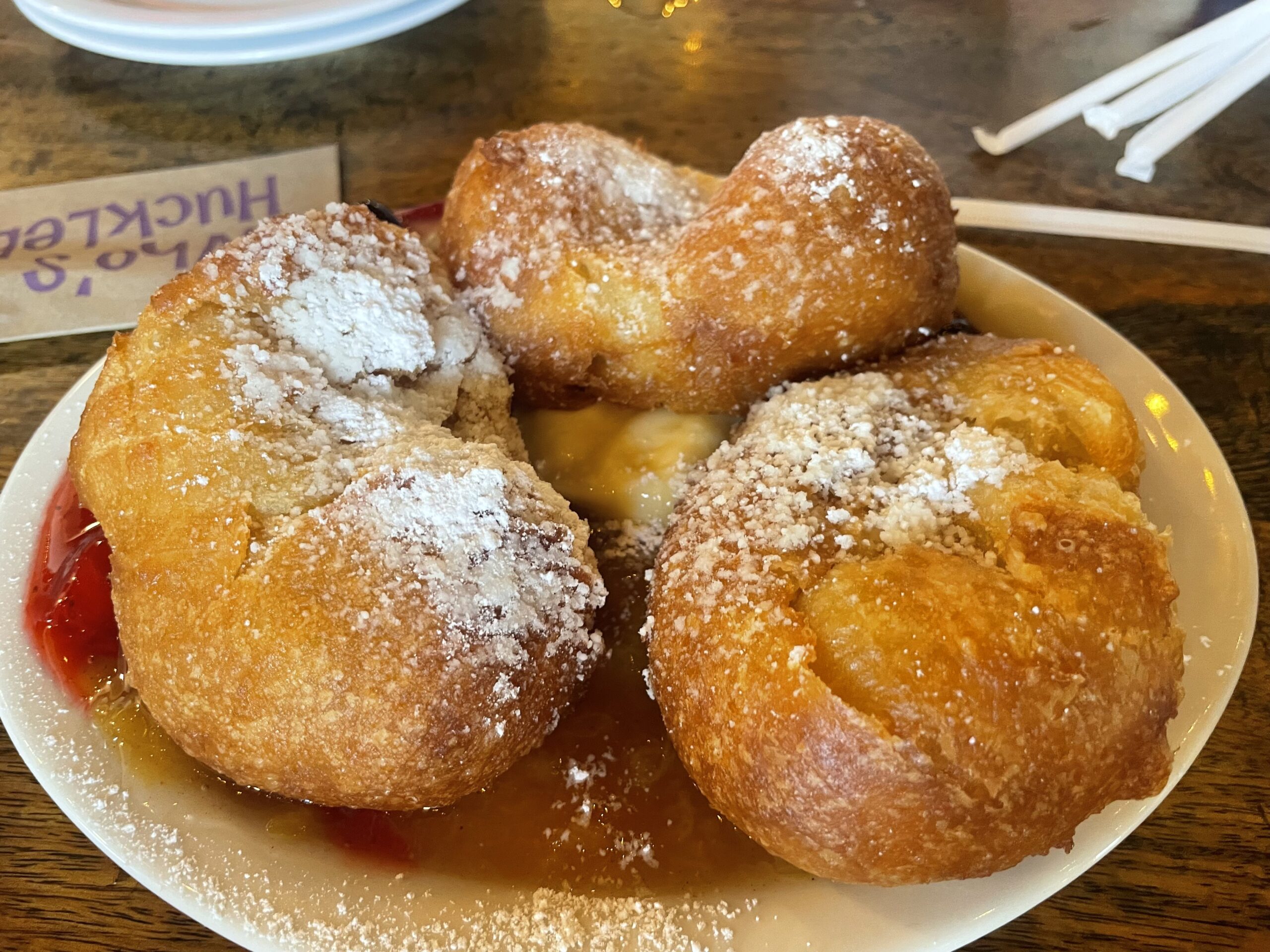 Three large beignets